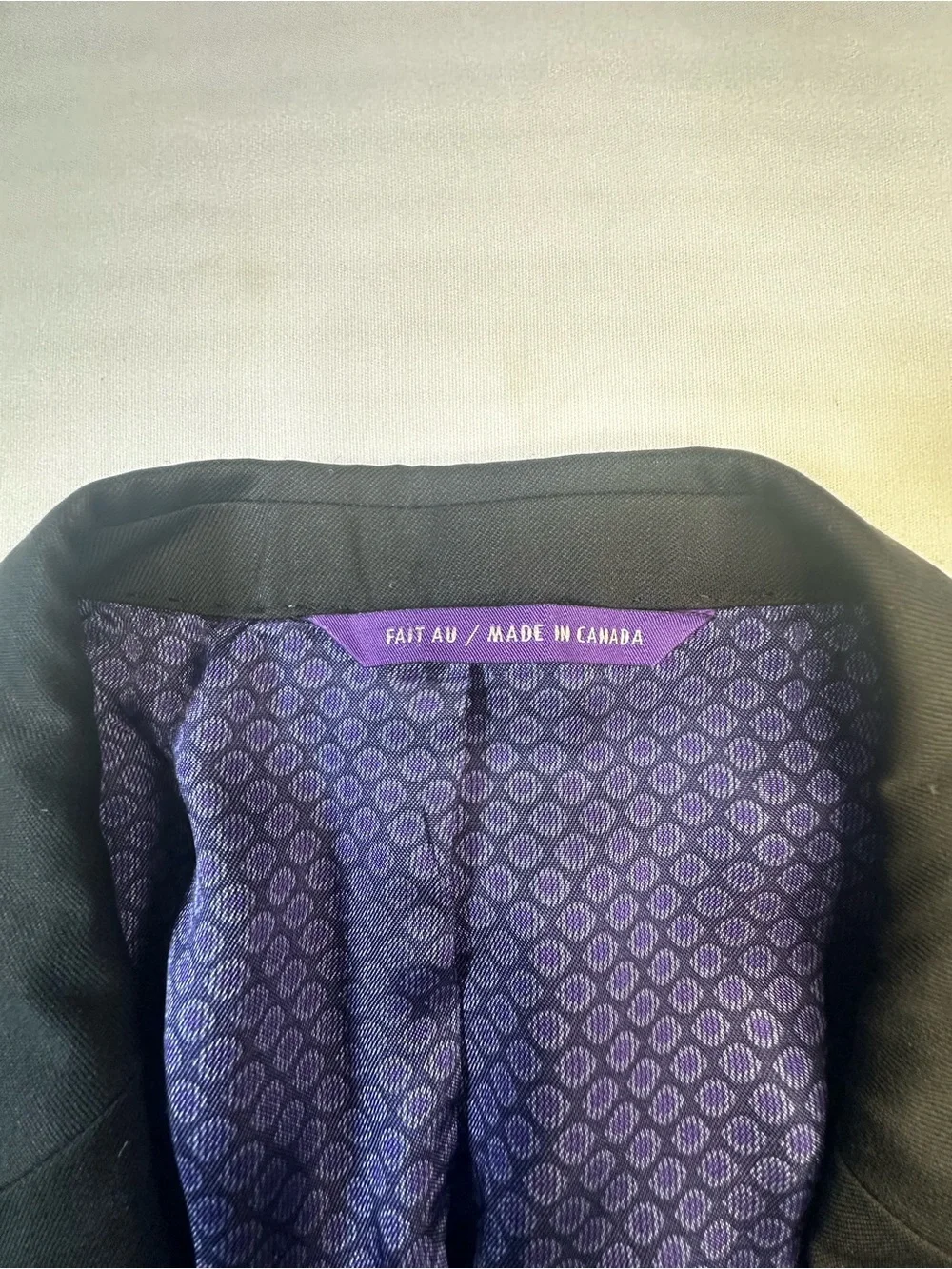 Ted Baker London Black Sport Coat with Purple Lining